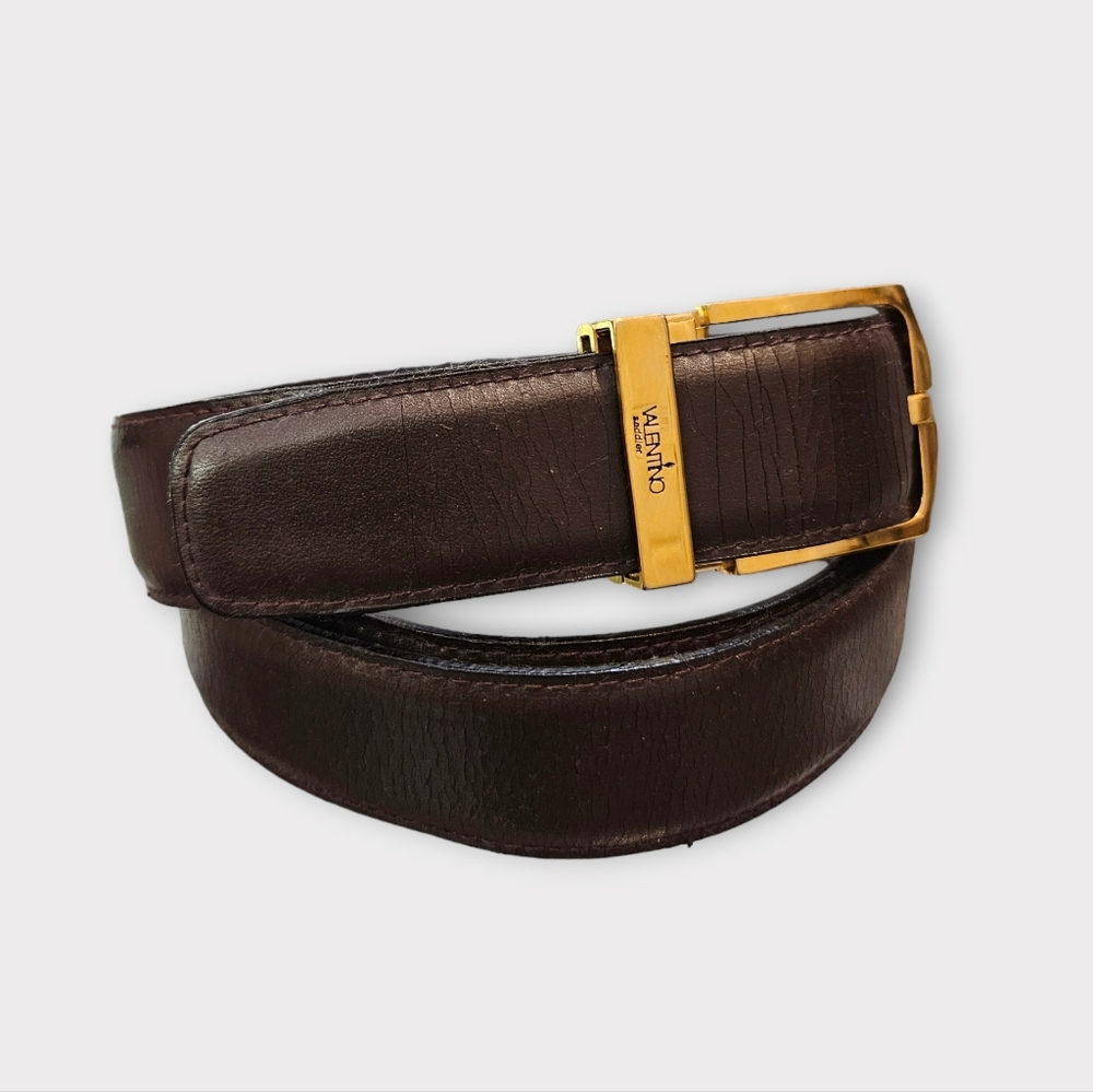 Vintage Valentino Saddler Brown Leather Belt